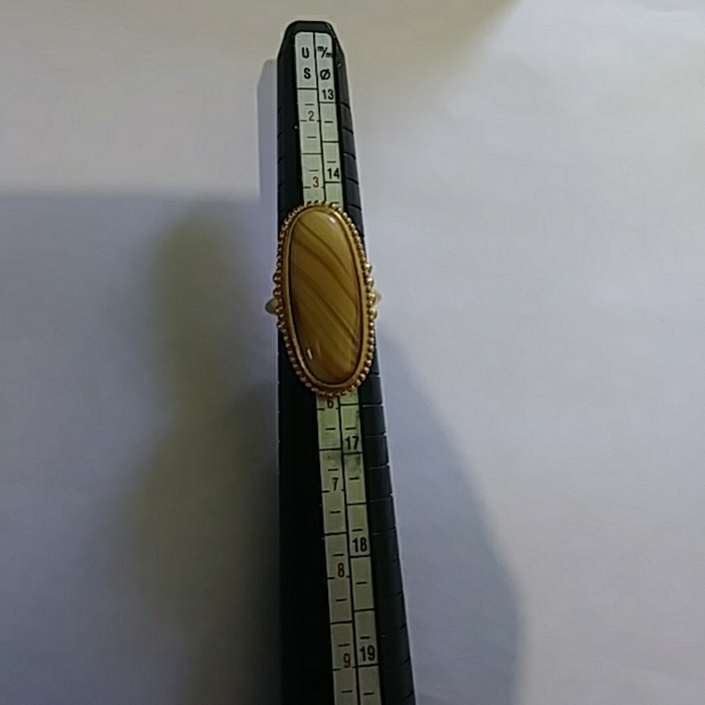 Gold Avon vintage  brown stone ring